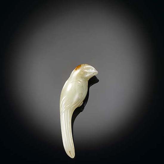 A WHITE JADE BIRD