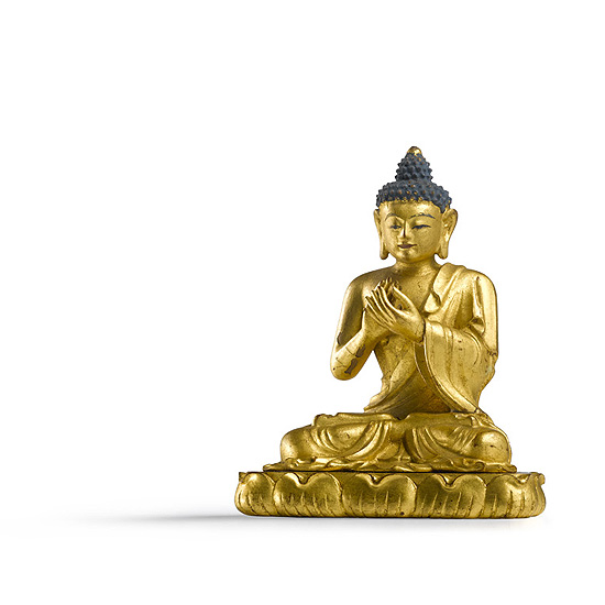 AN IMPERIAL SANDALWOOD SHAKYAMUNI BUDDHA