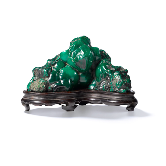 A MALACHITE SCHOLAR’S ROCK