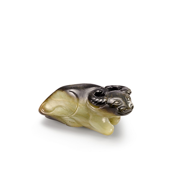 A YELLOW JADE OX