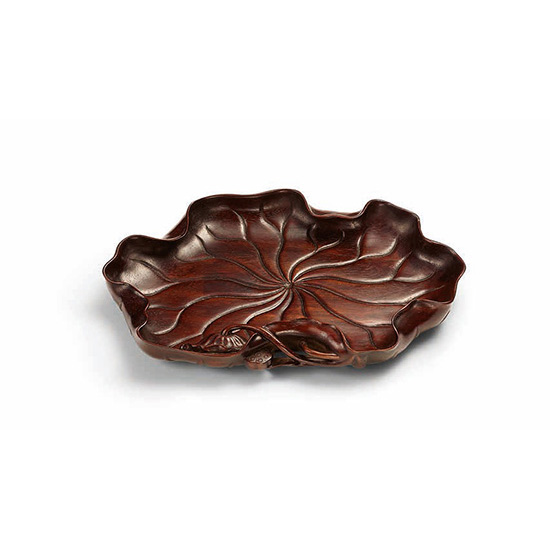 A ZITAN ‘LOTUS LEAF’ TRAY