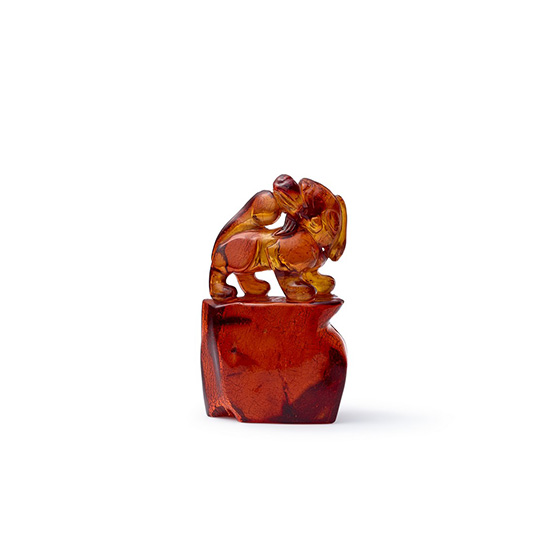 An Amber Qilin Seal