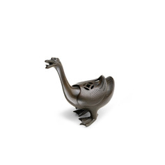  A SMALL BRONZE ‘GOOSE’ CENSER AND COVER